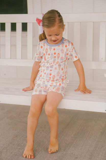 Sweet Summertime 2pc Bamboo Pajamas by Little Joy Co., product view 2