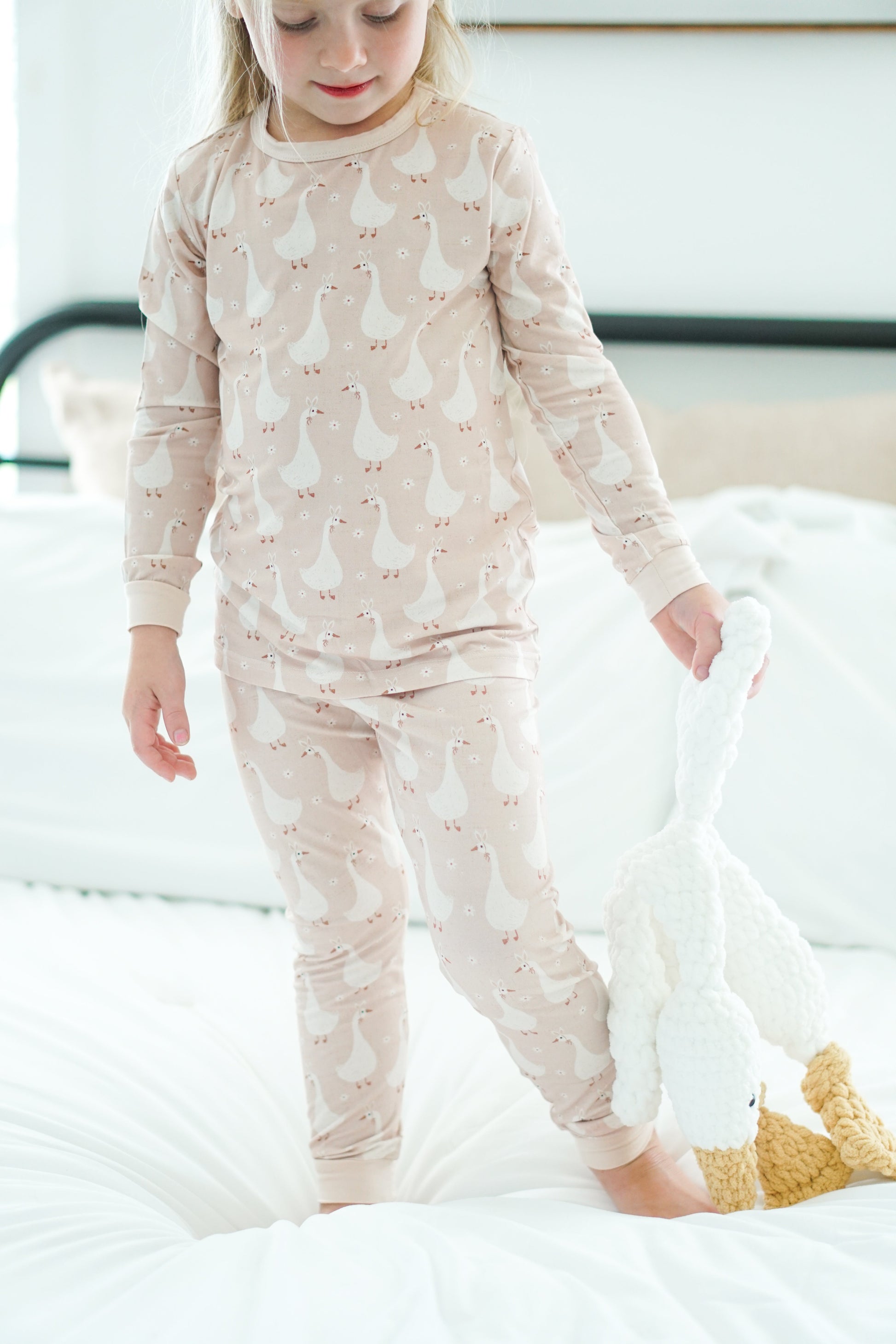 Silly Goose on the Loose 2pc Bamboo Pajamas by Little Joy Co., product view 7