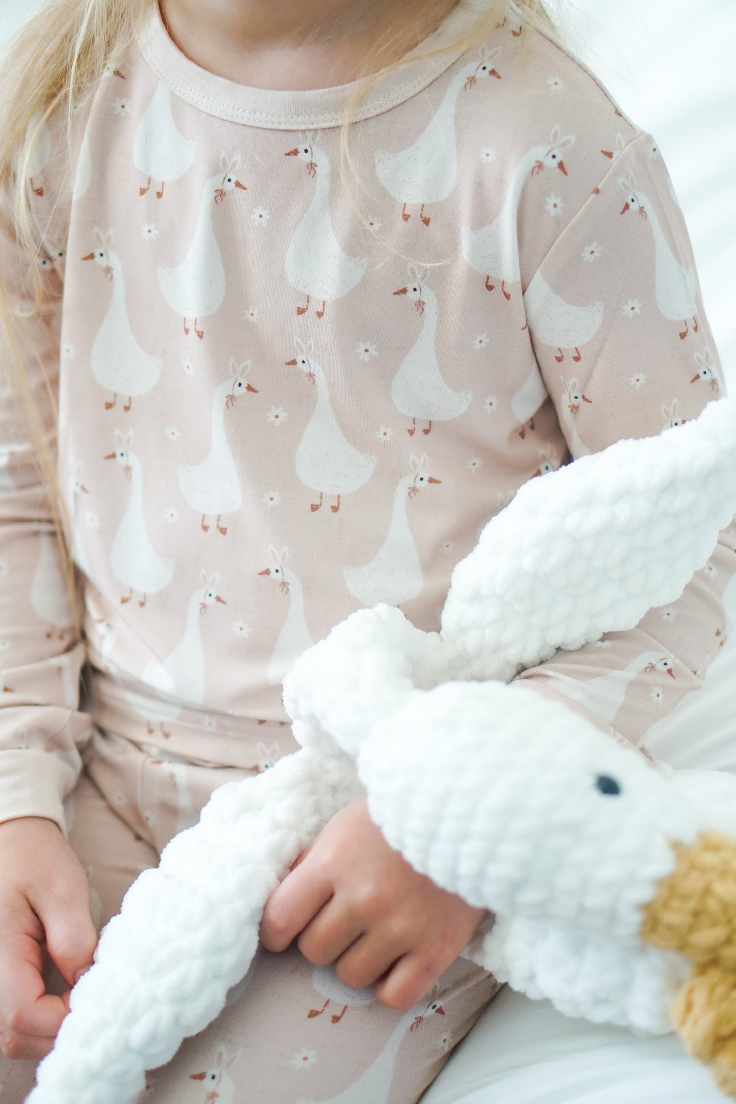 Silly Goose on the Loose 2pc Bamboo Pajamas by Little Joy Co., product view 2