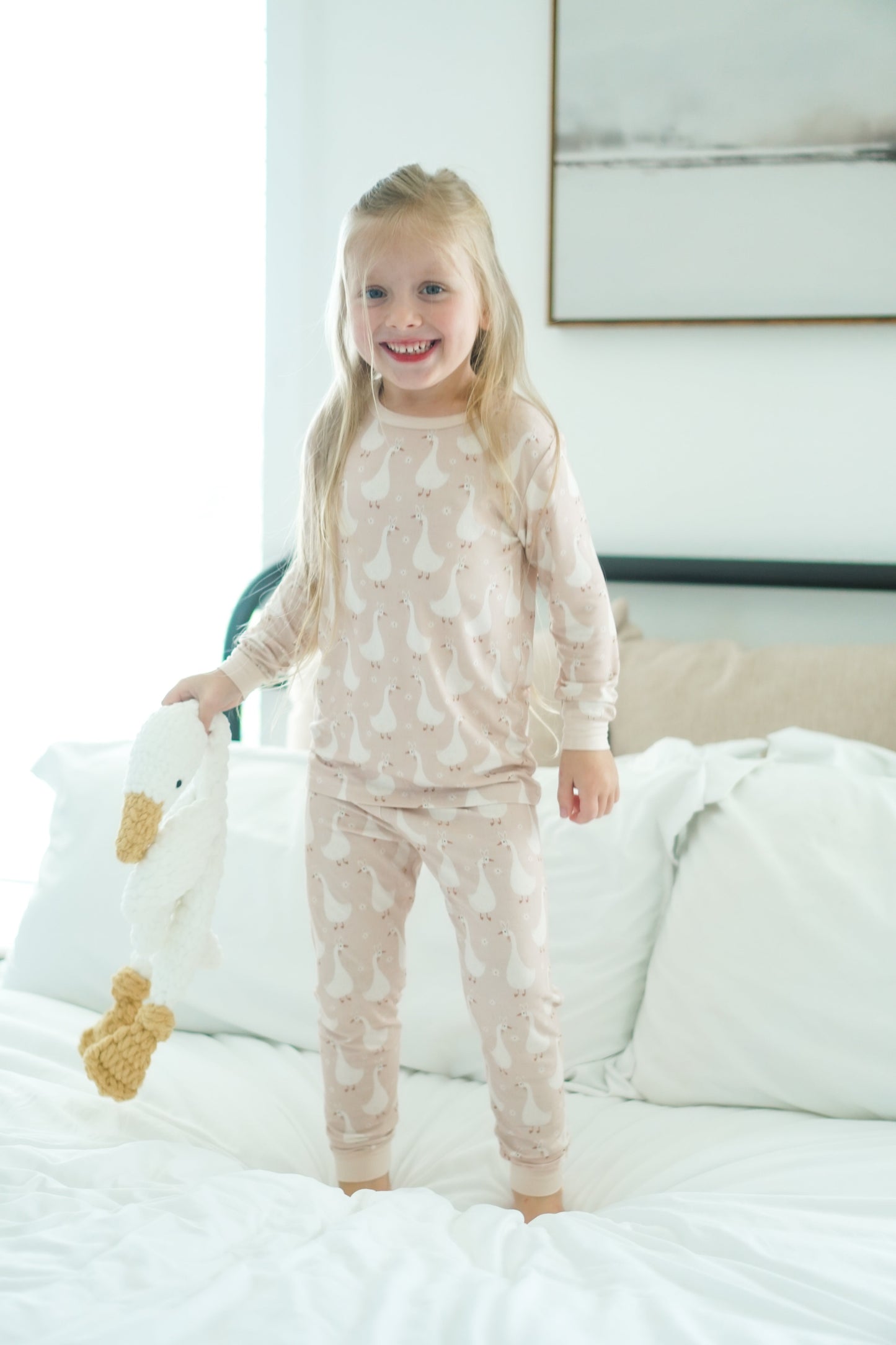 Silly Goose on the Loose 2pc Bamboo Pajamas by Little Joy Co., product view 6