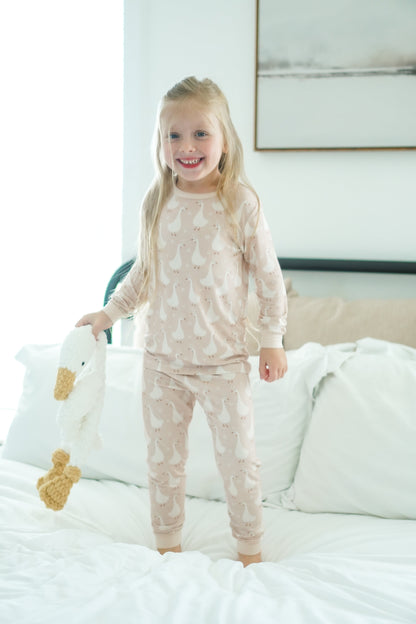Silly Goose on the Loose 2pc Bamboo Pajamas by Little Joy Co., product view 6