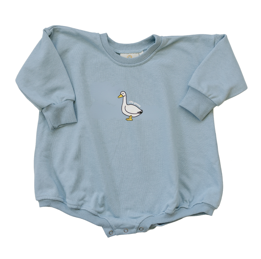 Silly Goose Sweatshirt Romper - more colors by Little Joy Co., product view 8