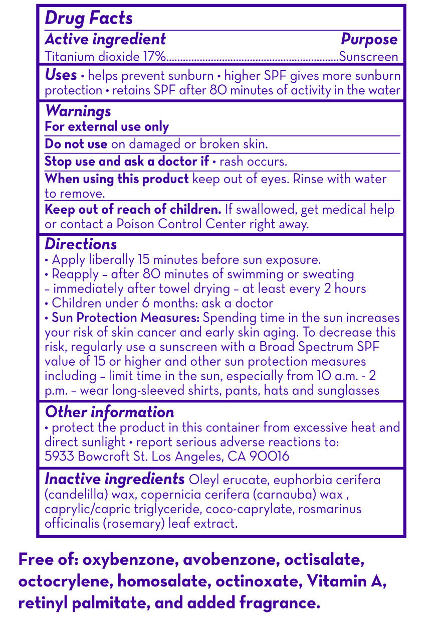 (No Fragrance) Super Sensitive™ Broad Spectrum SPF 30+ Sunscreen Stick by California Baby, product view 5
