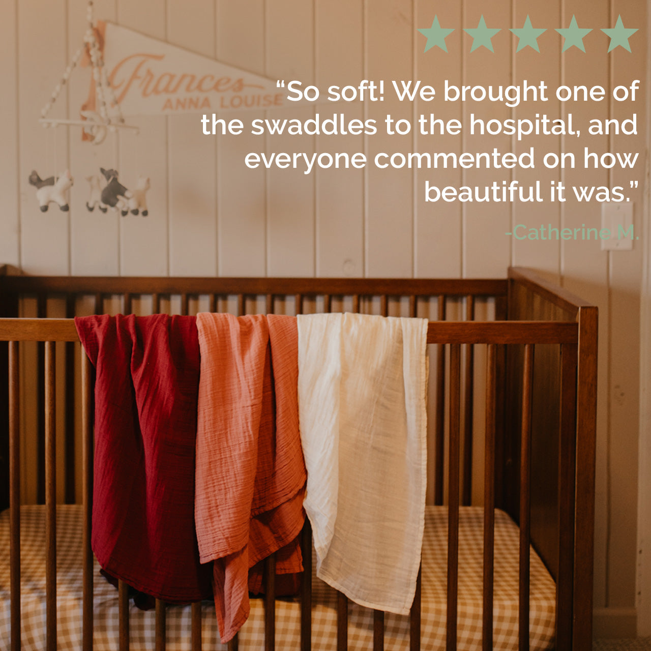 Rose Swaddle Set by Parker Baby Co., product view 6