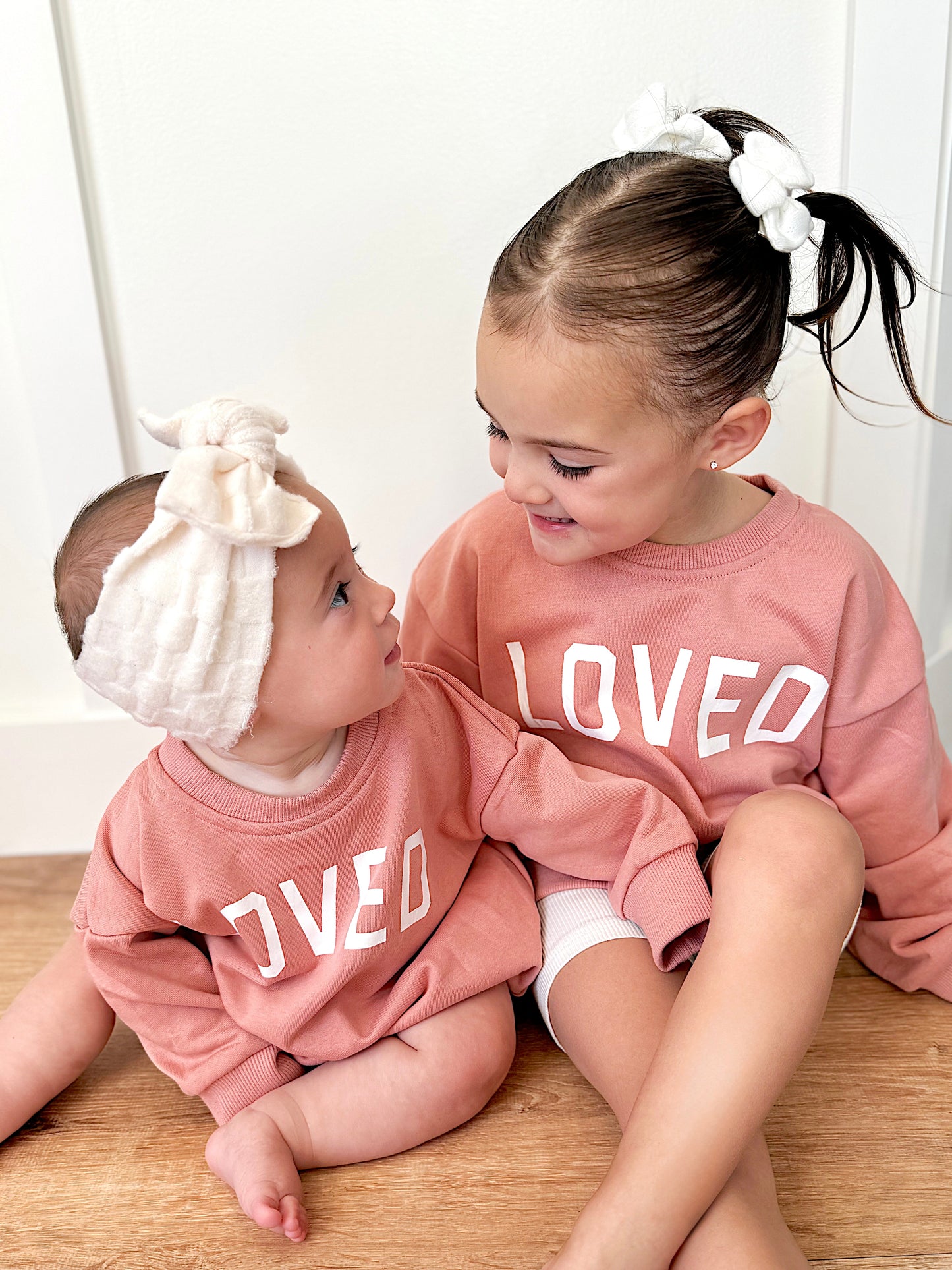 Loved Sweatshirt Romper - more colors by Little Joy Co., product view 4