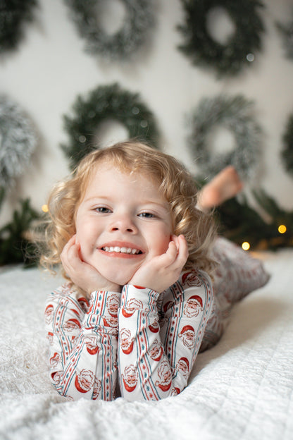 Vintage Santa Bamboo Christmas Pajamas - 2pc Set by Little Joy Co., product view 5