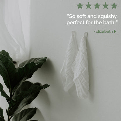 Muslin Cotton Baby Washcloths - 6 Pack by Parker Baby Co., product view 4