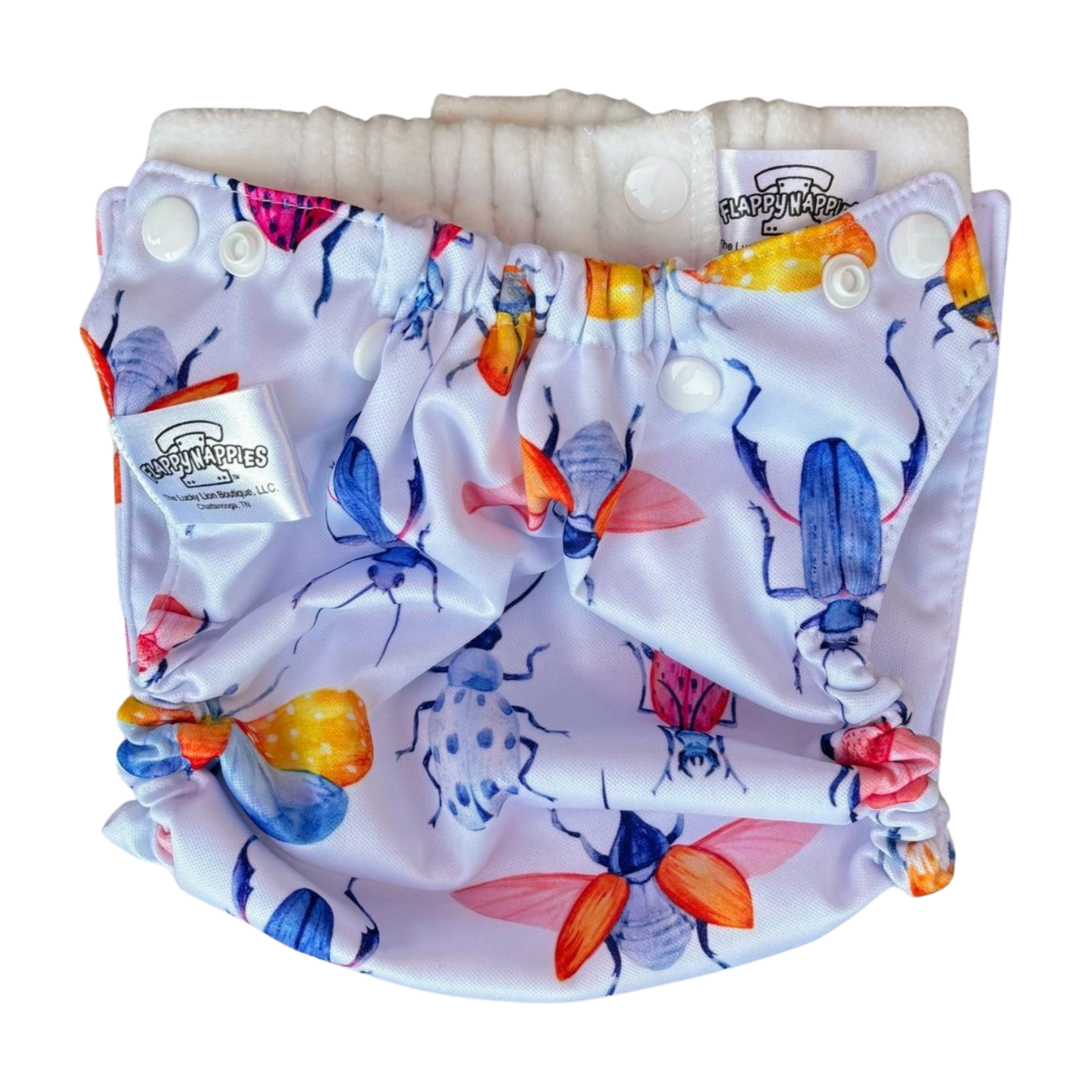 All-in-Two Diaper Cover and Belt (Printed PUL) by Flappy-Nappies, product view 25