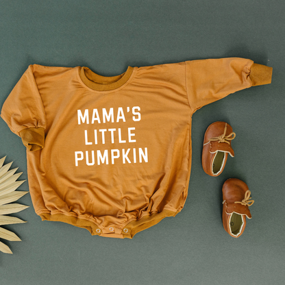 ‘Mama’s Little Pumpkin’ Bamboo Bubble Romper by Little Joy Co.