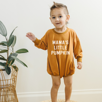 ‘Mama’s Little Pumpkin’ Bamboo Bubble Romper by Little Joy Co., product view 4