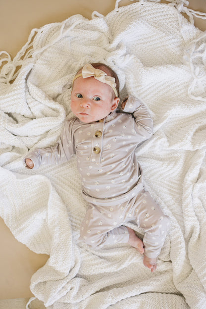 Oopsie Daisy 2pc Henley Bamboo Pajamas - Sizes Newborn & Up! by Little Joy Co., product view 11