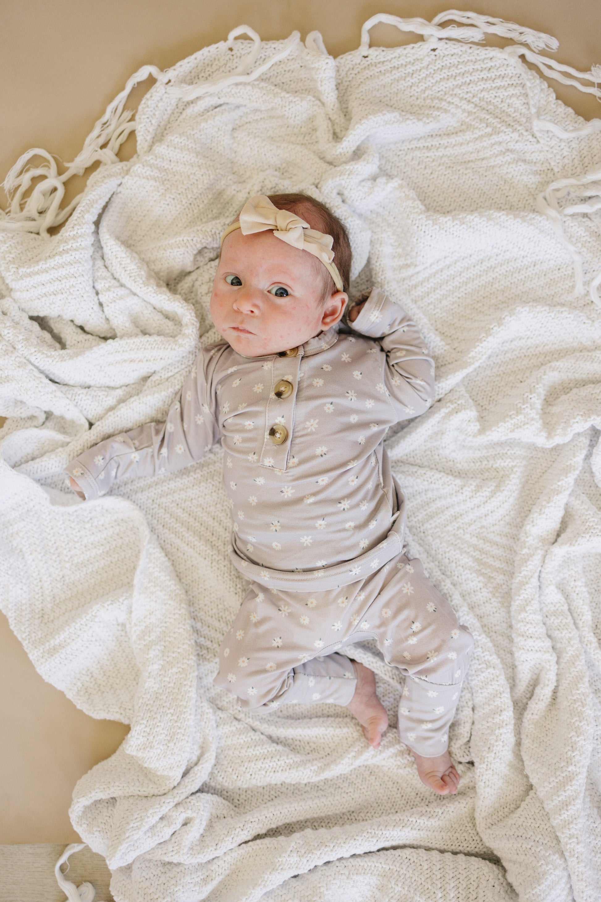 Oopsie Daisy 2pc Henley Bamboo Pajamas - Sizes Newborn & Up! by Little Joy Co., product view 12