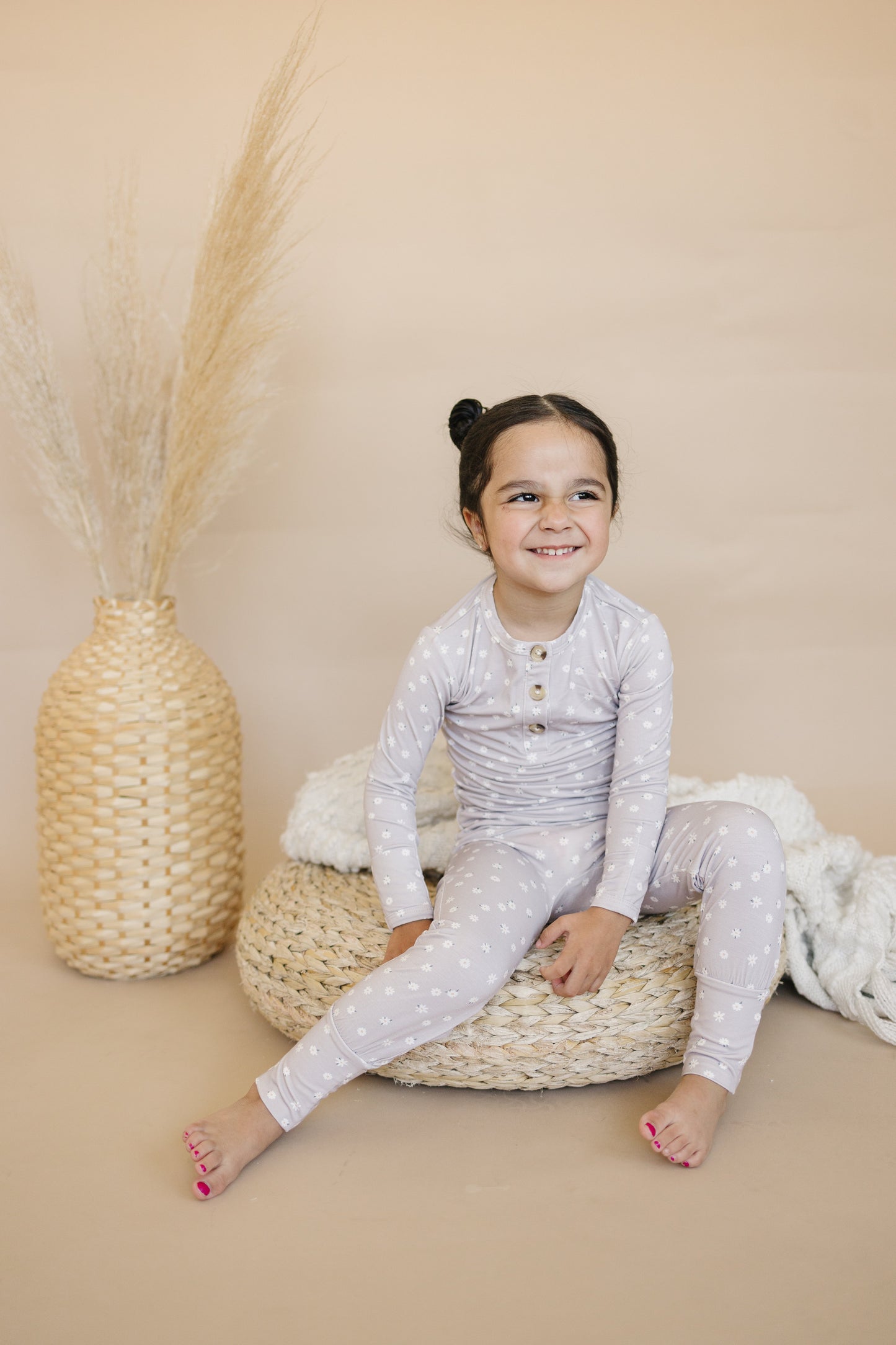 Oopsie Daisy 2pc Henley Bamboo Pajamas - Sizes Newborn & Up! by Little Joy Co., product view 15