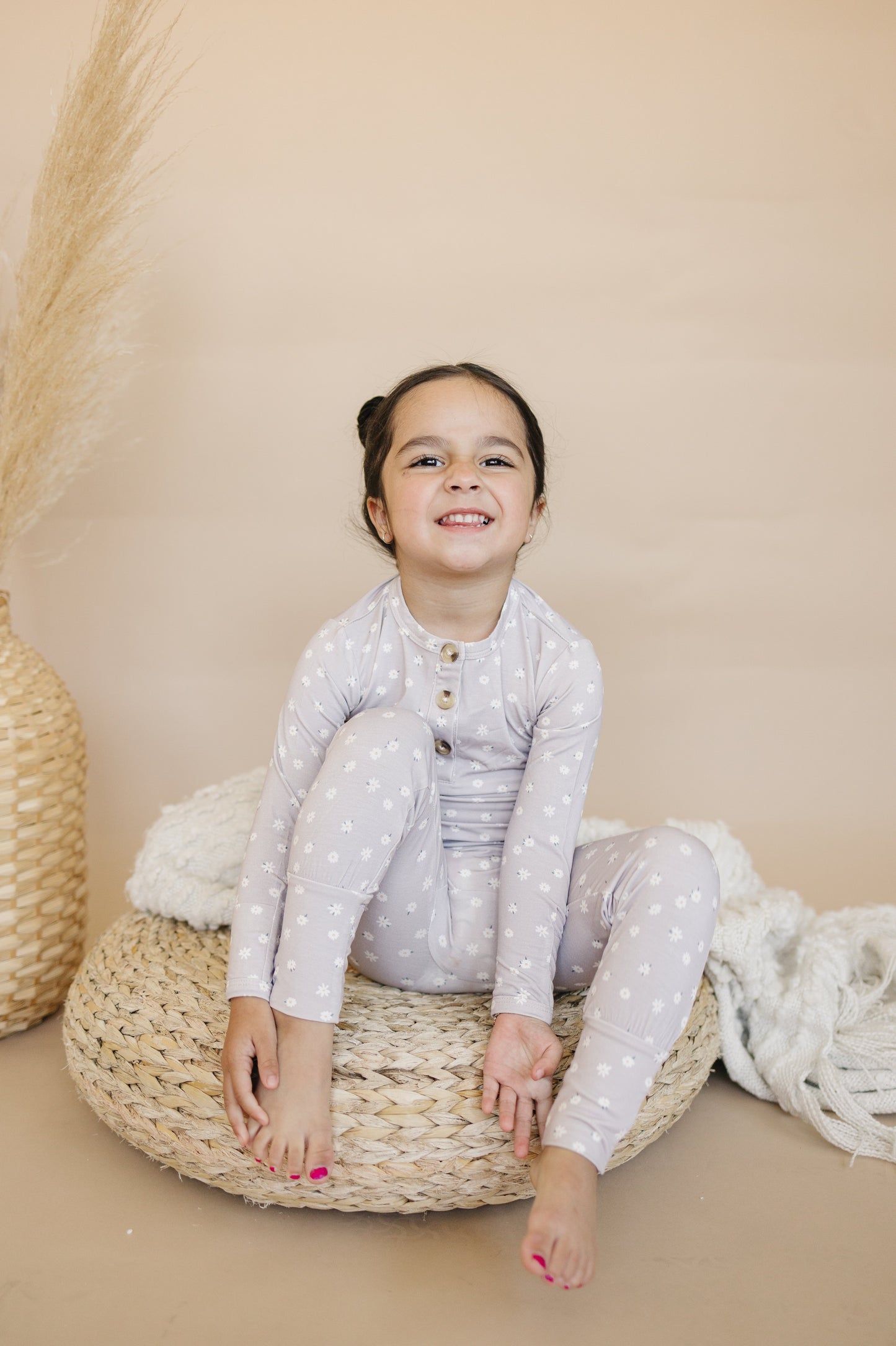 Oopsie Daisy 2pc Henley Bamboo Pajamas - Sizes Newborn & Up! by Little Joy Co., product view 13