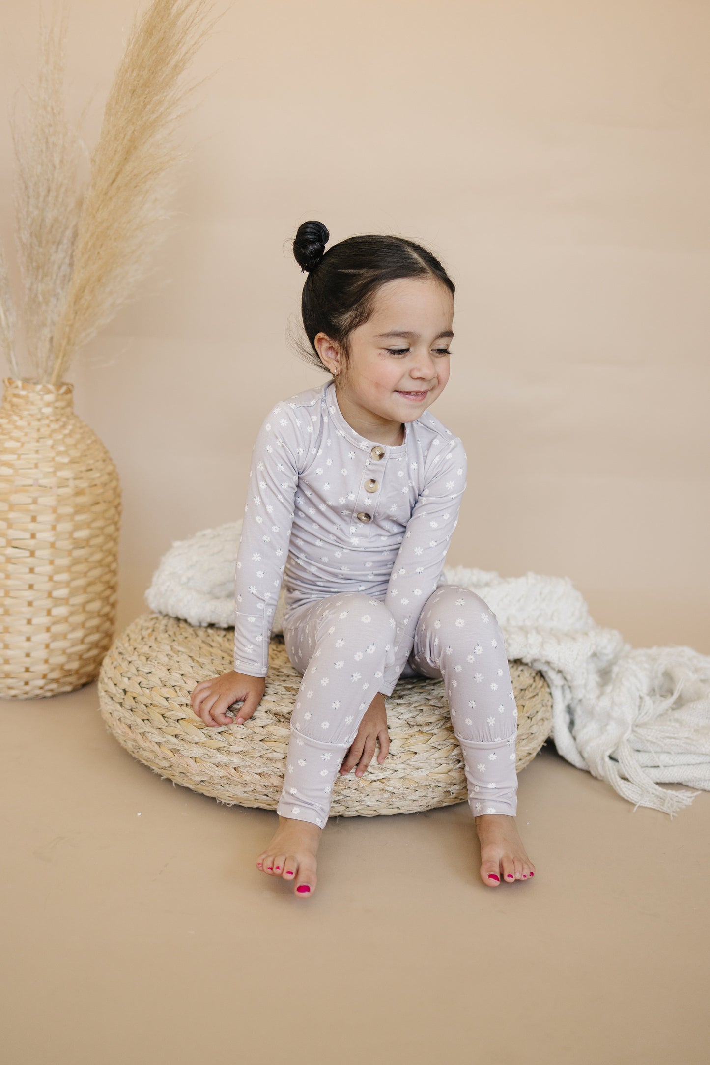 Oopsie Daisy 2pc Henley Bamboo Pajamas - Sizes Newborn & Up! by Little Joy Co., product view 14
