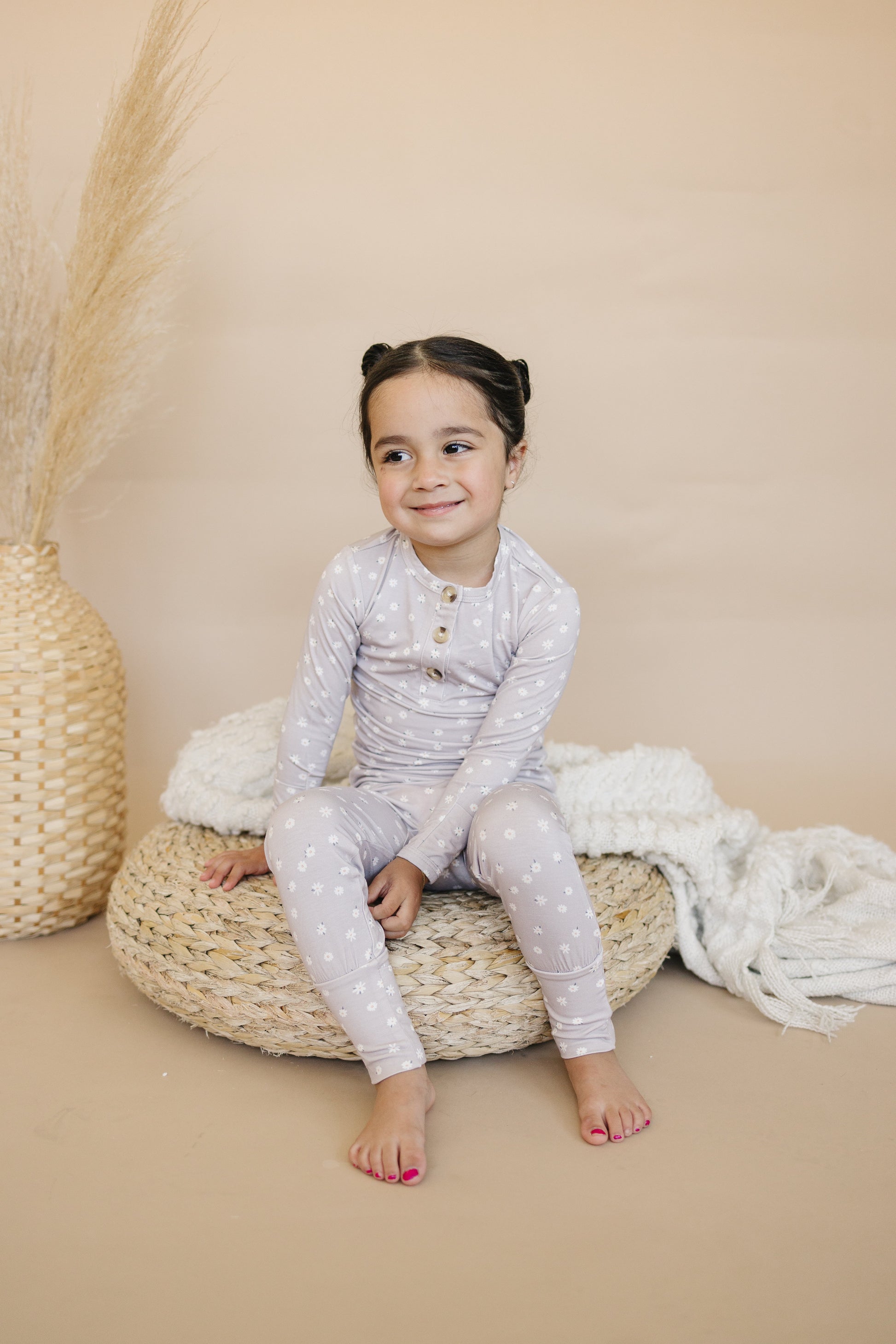 Oopsie Daisy 2pc Henley Bamboo Pajamas - Sizes Newborn & Up! by Little Joy Co., product view 9