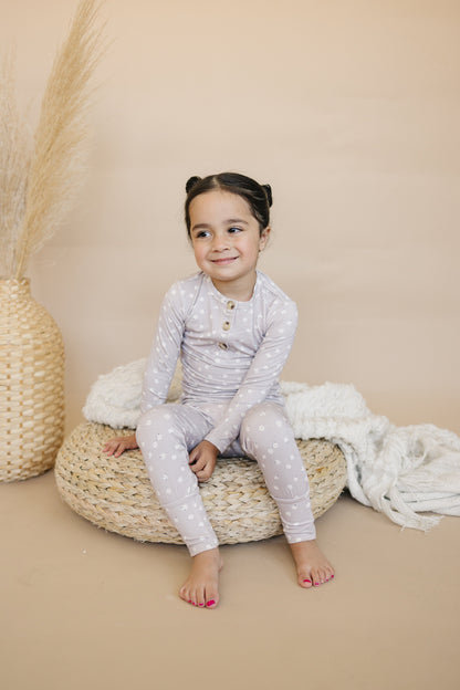 Oopsie Daisy 2pc Henley Bamboo Pajamas - Sizes Newborn & Up! by Little Joy Co., product view 9