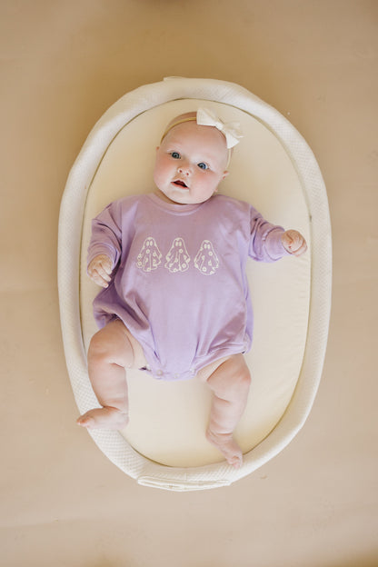 Daisy Ghosts Oversized Halloween Romper by Little Joy Co., product view 3
