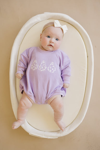 Daisy Ghosts Oversized Halloween Romper by Little Joy Co., product view 2