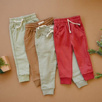 Cotton French Terry Jogger Pants by Little Joy Co.