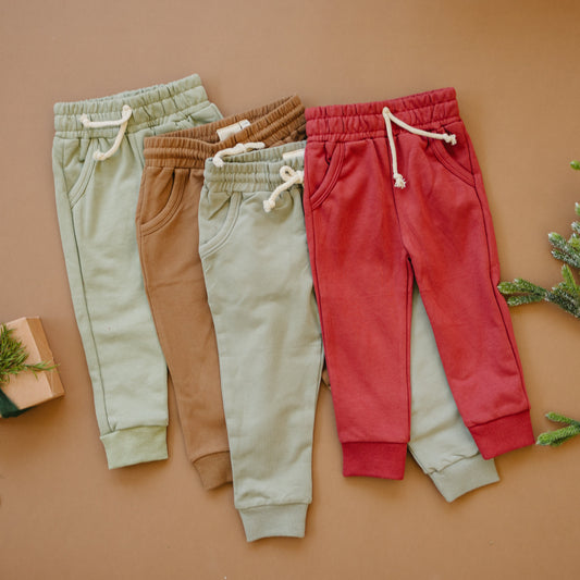 Cotton French Terry Jogger Pants by Little Joy Co.