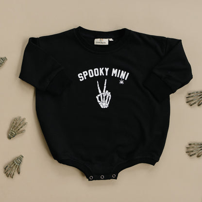 'Spooky Mini' Sweatshirt Romper by Little Joy Co., product view 3