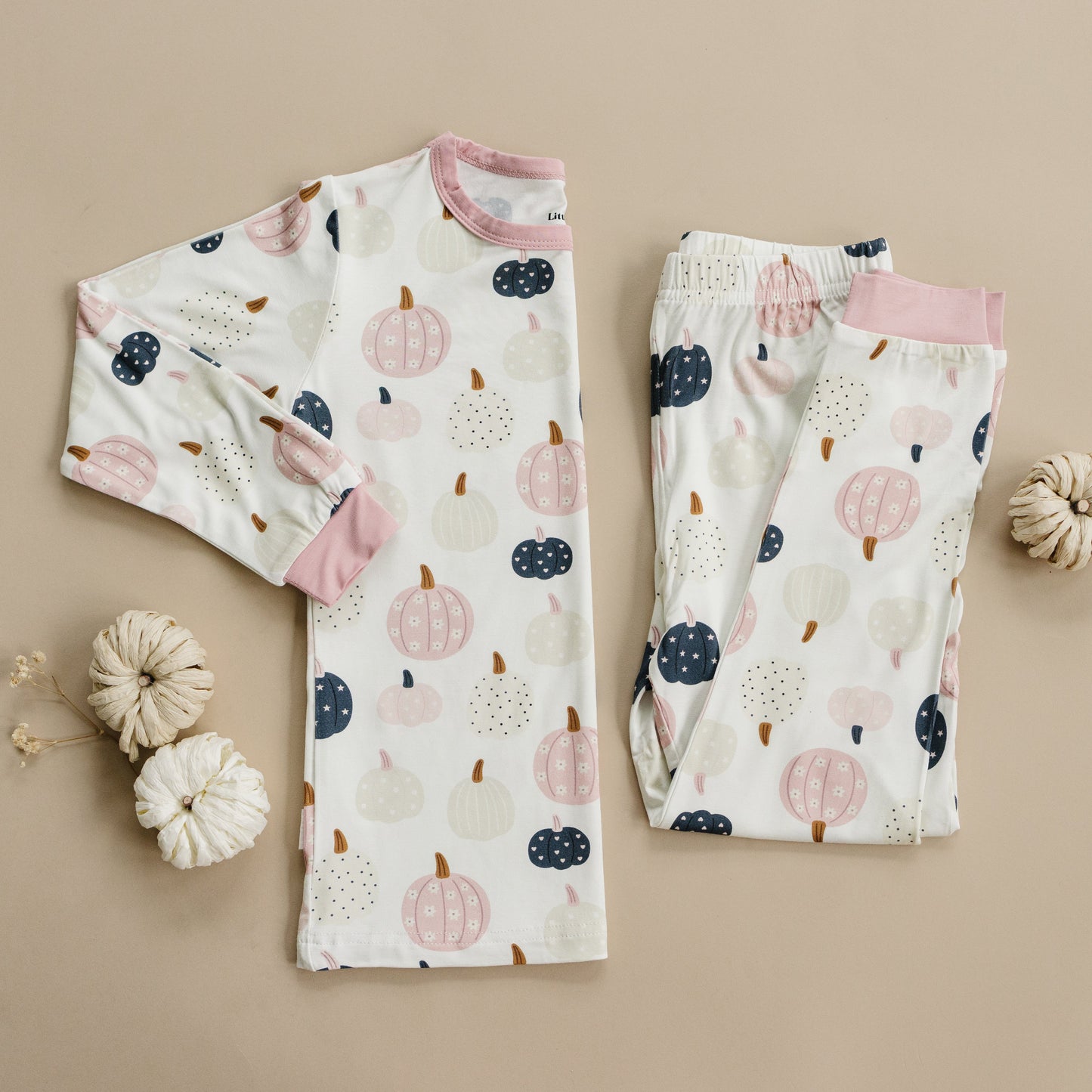 Pretty 'n Pumpkin 2pc Bamboo Pajamas by Little Joy Co., product view 6