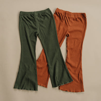 Ribbed Bamboo Flared Leggings - more colors by Little Joy Co., product view 4