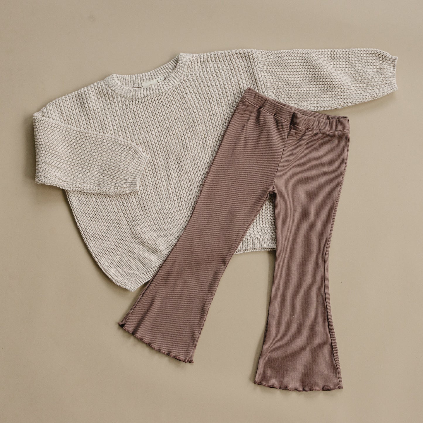 Ribbed Bamboo Flared Leggings - more colors by Little Joy Co., product view 3