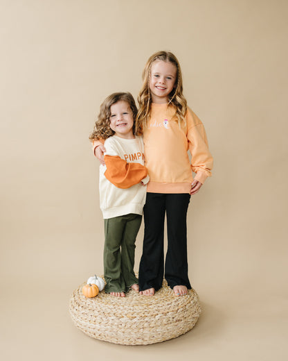 Colorblock ‘Pumpkin’ Crewneck Sweatshirt by Little Joy Co., product view 9