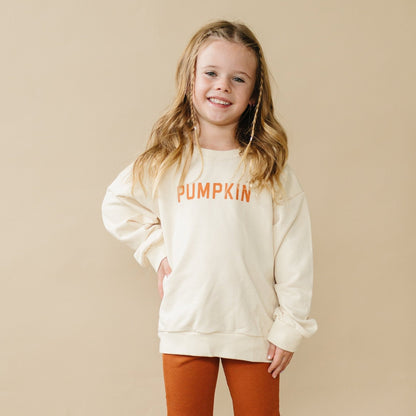Cream ‘Pumpkin’ Crewneck Sweatshirt by Little Joy Co.