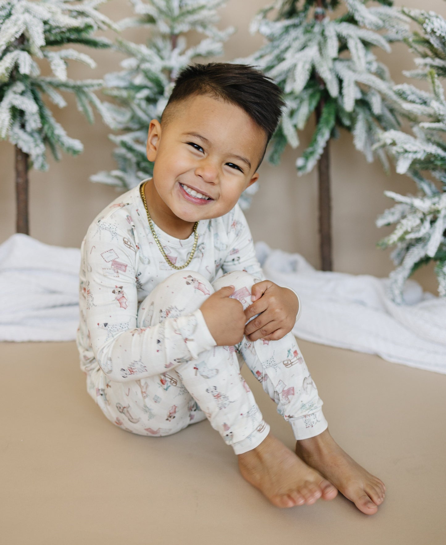 Santa Paws 2pc Bamboo Pajamas by Little Joy Co., product view 2