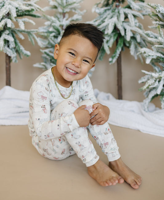 Santa Paws 2pc Bamboo Pajamas by Little Joy Co., product view 2