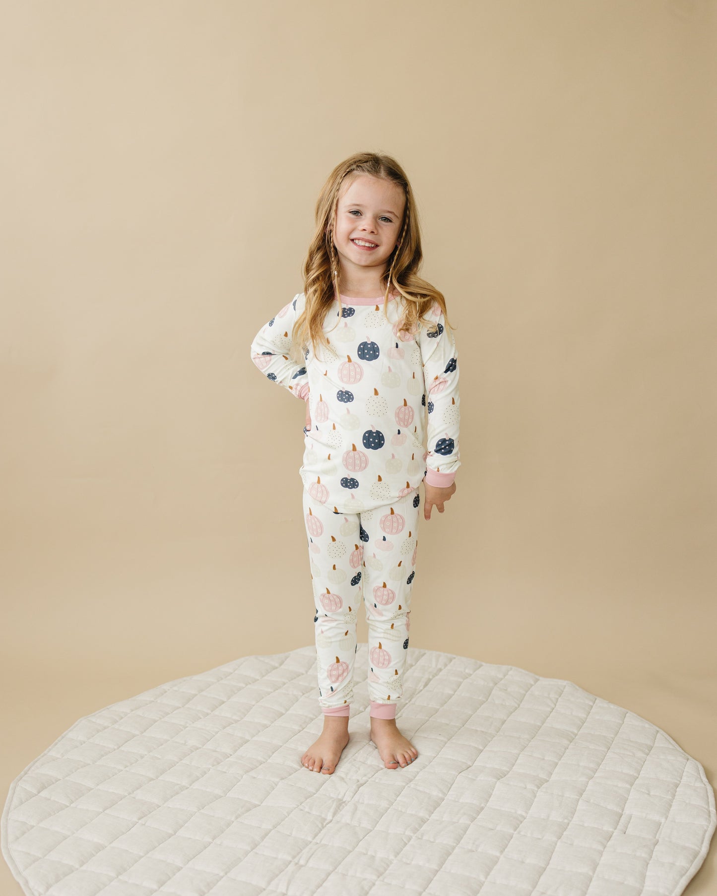 Pretty 'n Pumpkin 2pc Bamboo Pajamas by Little Joy Co., product view 7