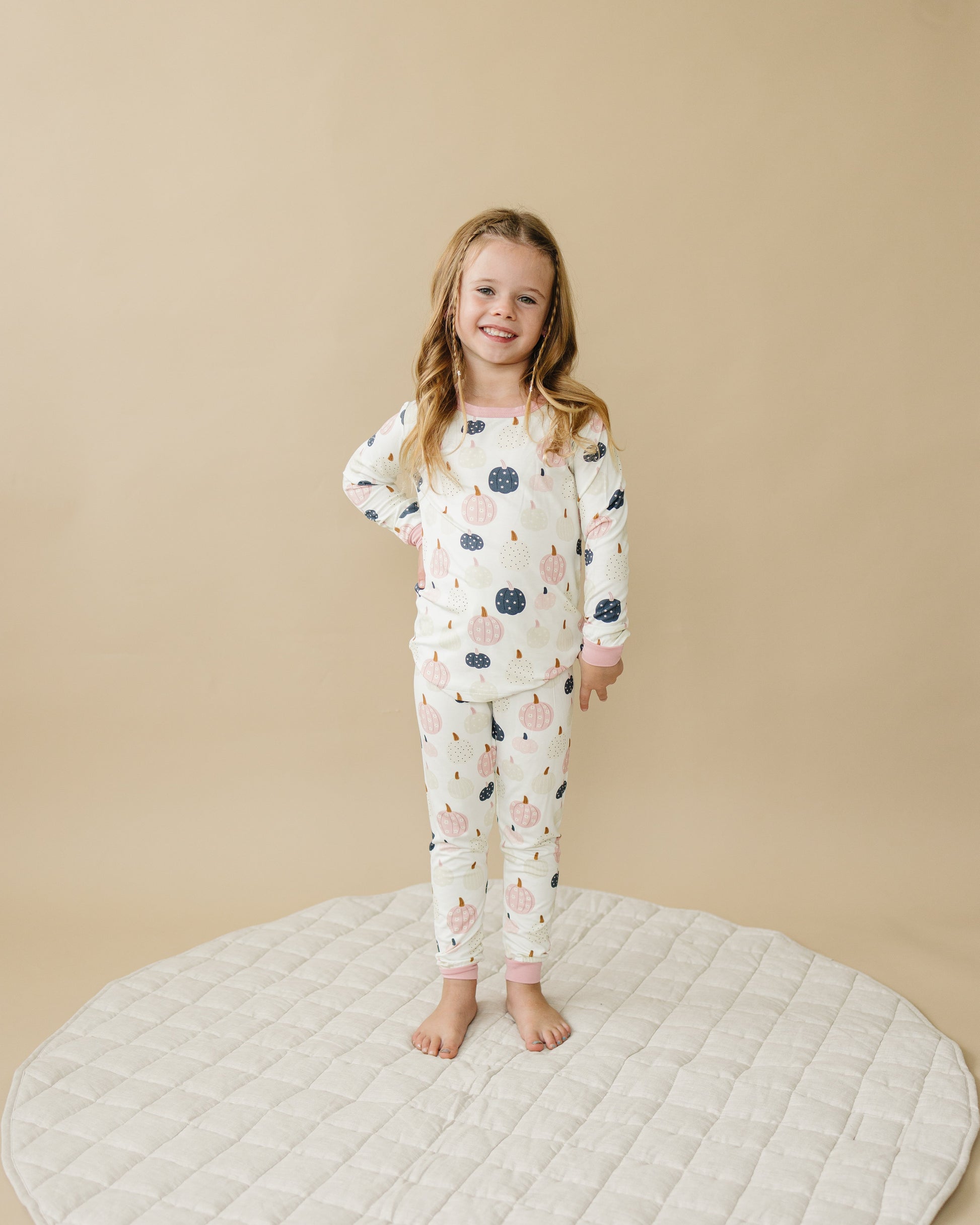 Pretty 'n Pumpkin 2pc Bamboo Pajamas by Little Joy Co., product view 7
