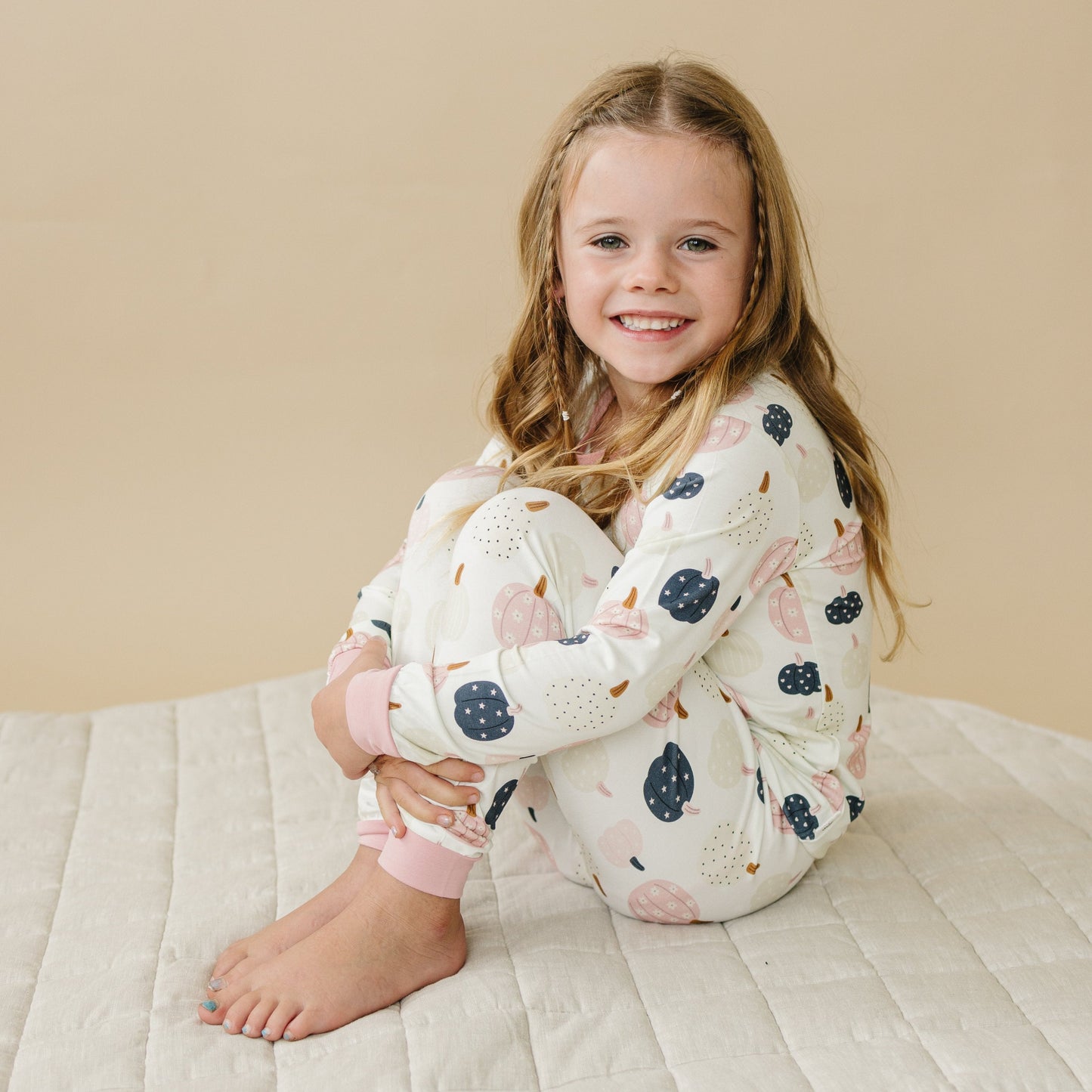 Pretty 'n Pumpkin 2pc Bamboo Pajamas by Little Joy Co.