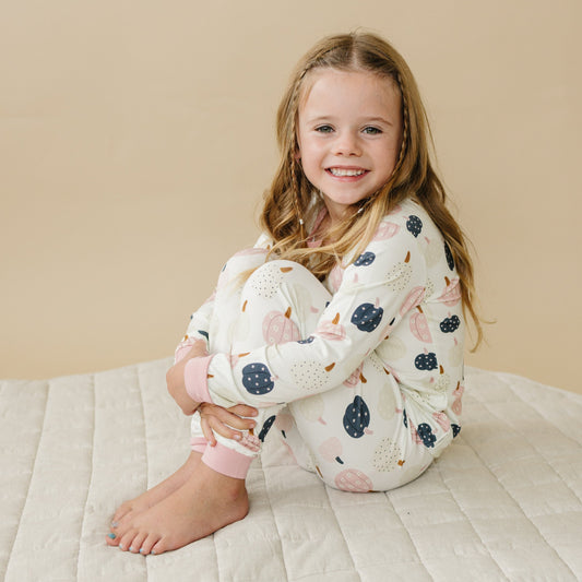 Pretty 'n Pumpkin 2pc Bamboo Pajamas by Little Joy Co.