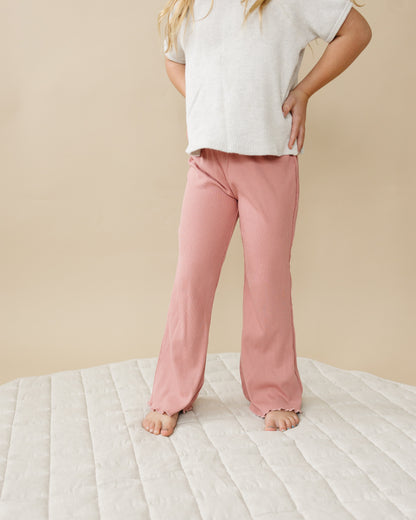 Ribbed Bamboo Flared Leggings - more colors by Little Joy Co., product view 5