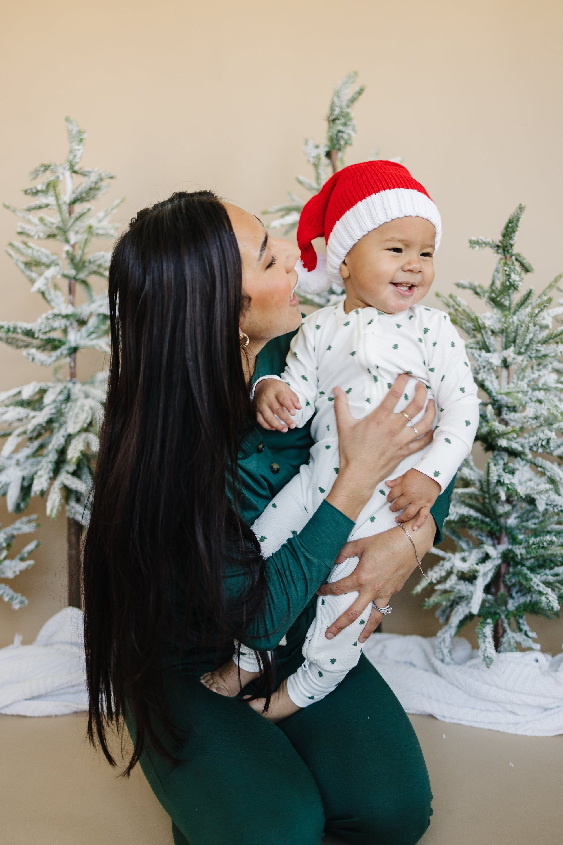 Tiny Trees Ribbed Bamboo Zippy Pajamas by Little Joy Co., product view 16
