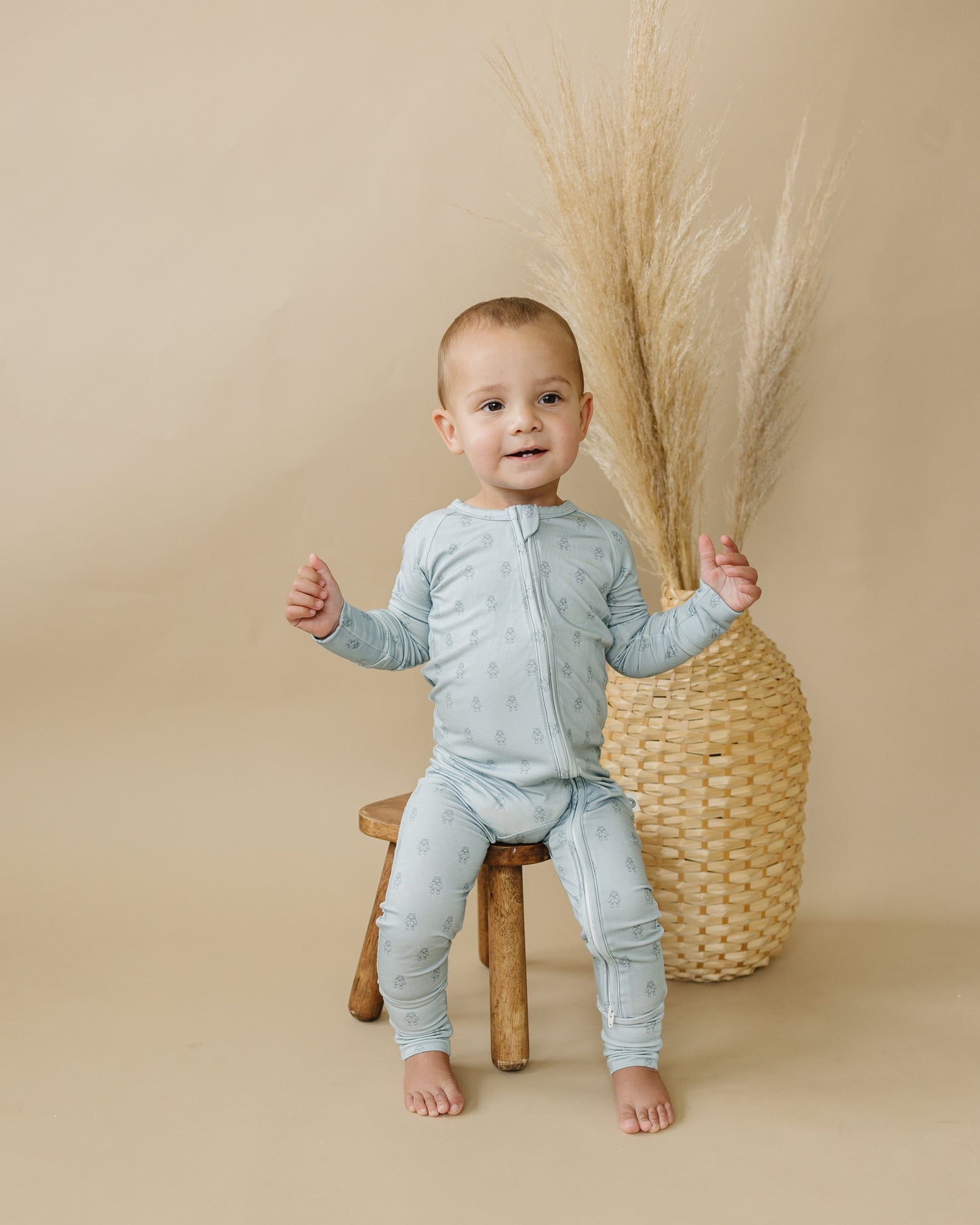 Fly Me to the Moon Bamboo Zippy Pajamas by Little Joy Co., product view 8