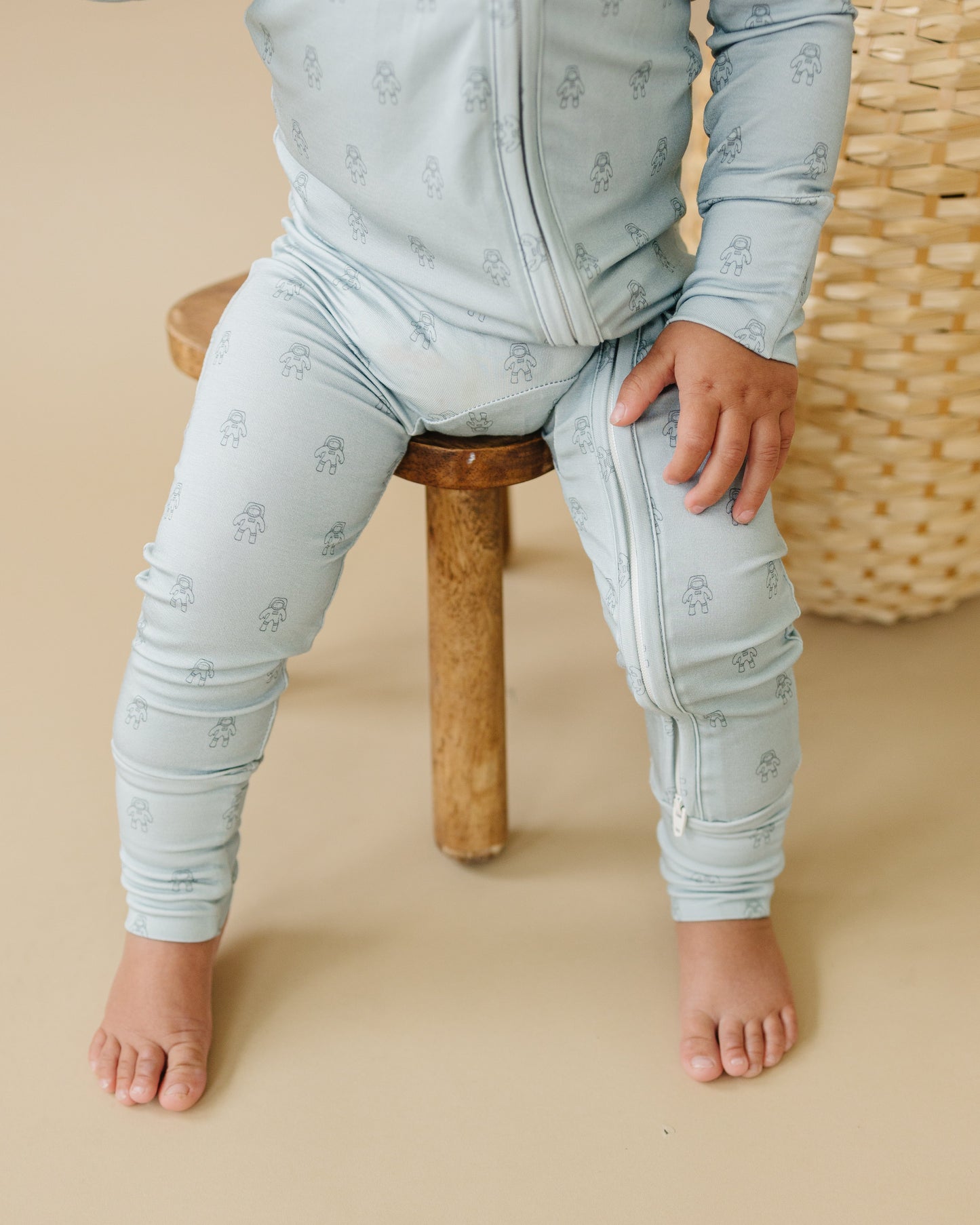 Fly Me to the Moon Bamboo Zippy Pajamas by Little Joy Co., product view 6