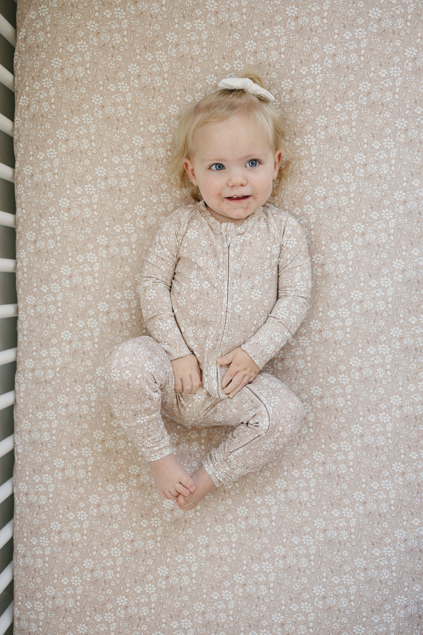Dainty Ditsy Bamboo Crib Sheet by Little Joy Co.