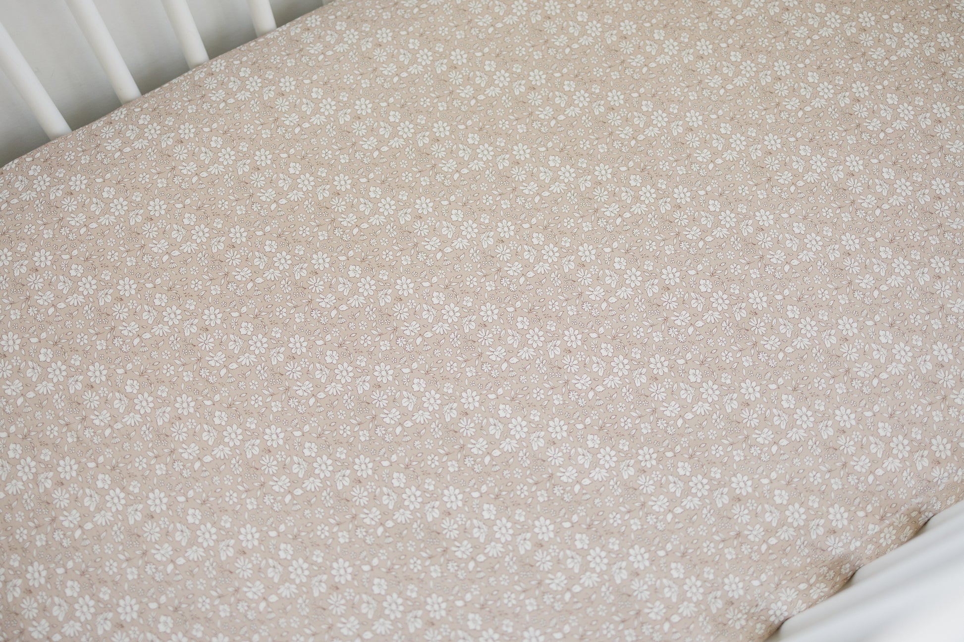 Dainty Ditsy Bamboo Crib Sheet by Little Joy Co., product view 6