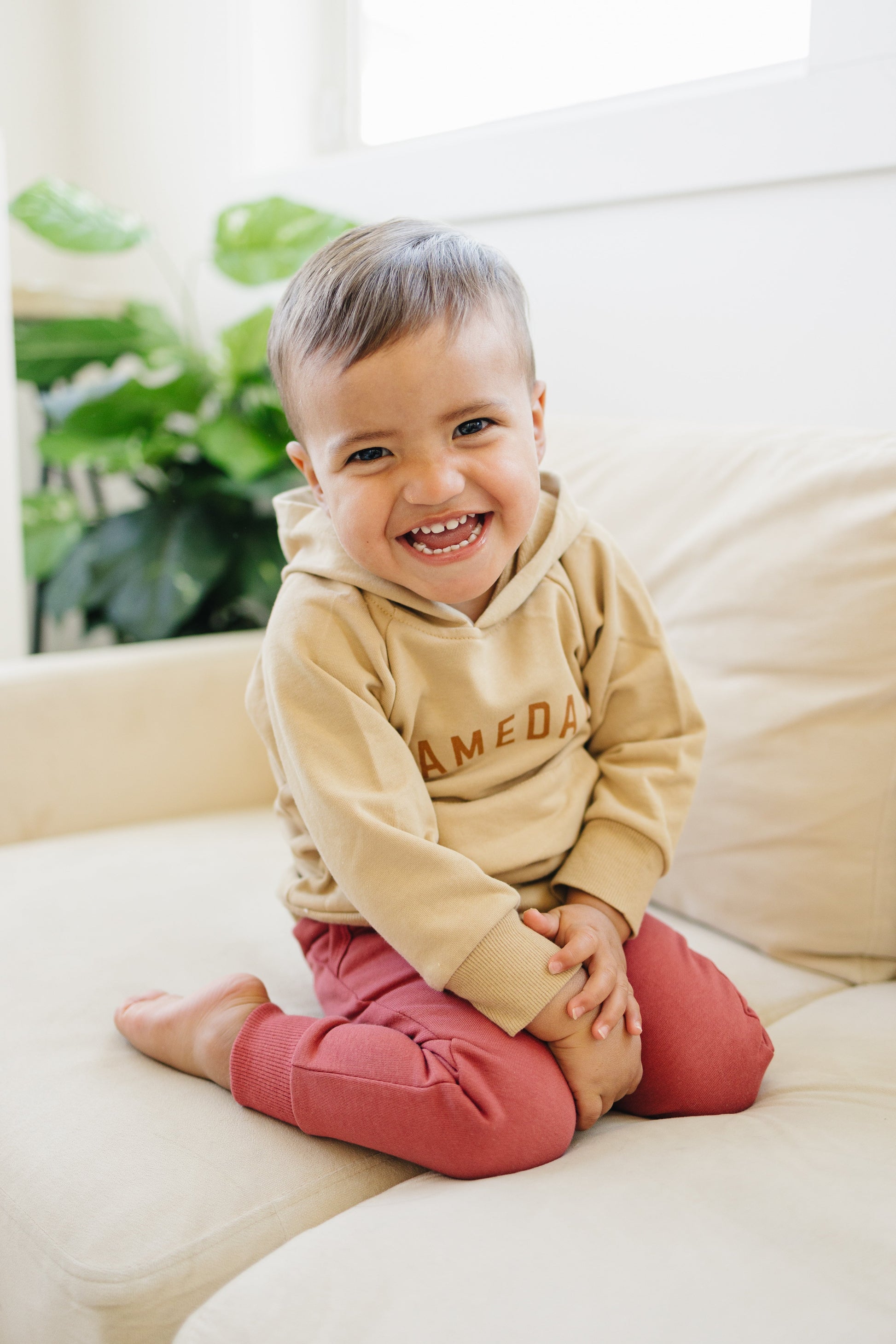Camel ‘Gameday’ Hooded Sweatshirt by Little Joy Co., product view 3