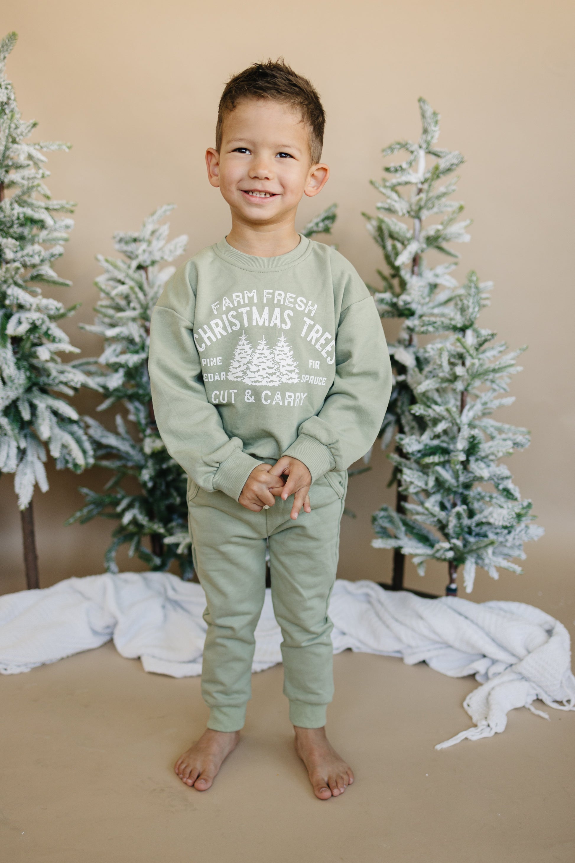 Cotton French Terry Jogger Pants by Little Joy Co., product view 3