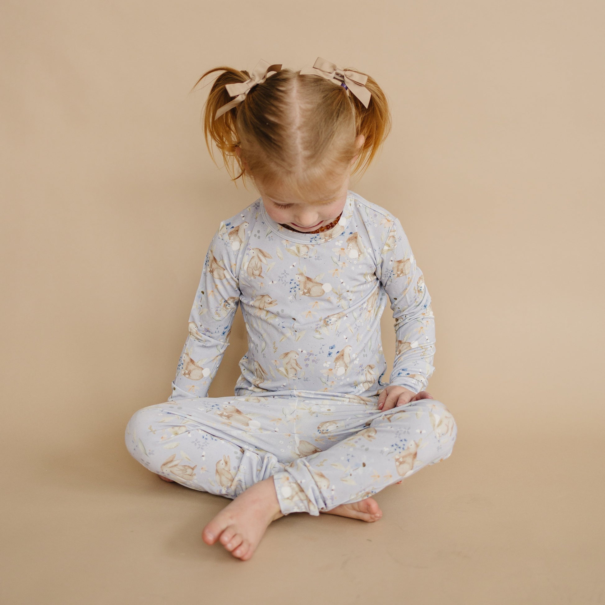 Bunny Blossoms 2pc Bamboo Pajamas by Little Joy Co., product view 9