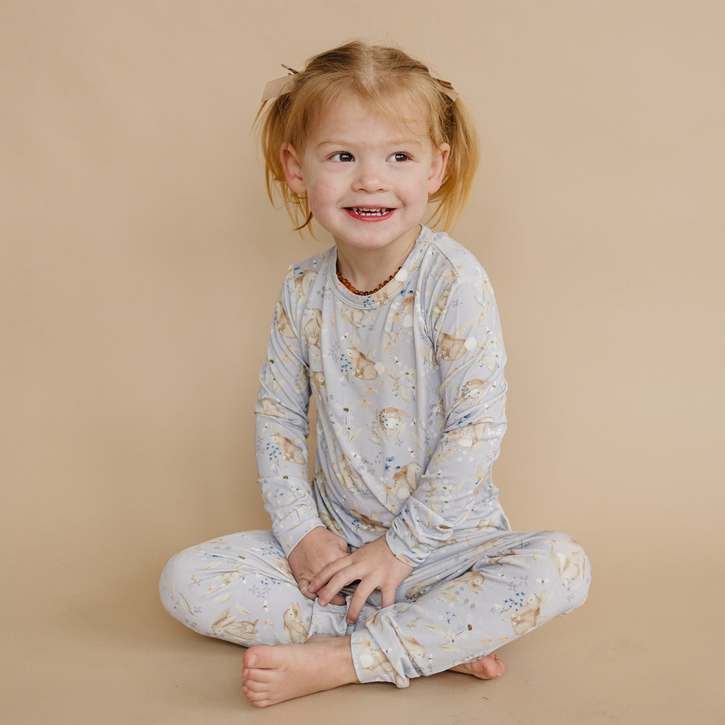 Bunny Blossoms 2pc Bamboo Pajamas by Little Joy Co., product view 7