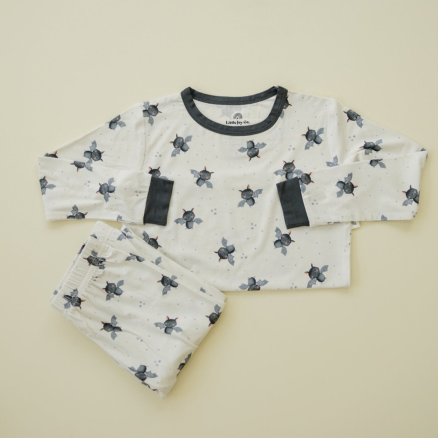 Batty for Bedtime 2pc Bamboo Pajamas by Little Joy Co., product view 5