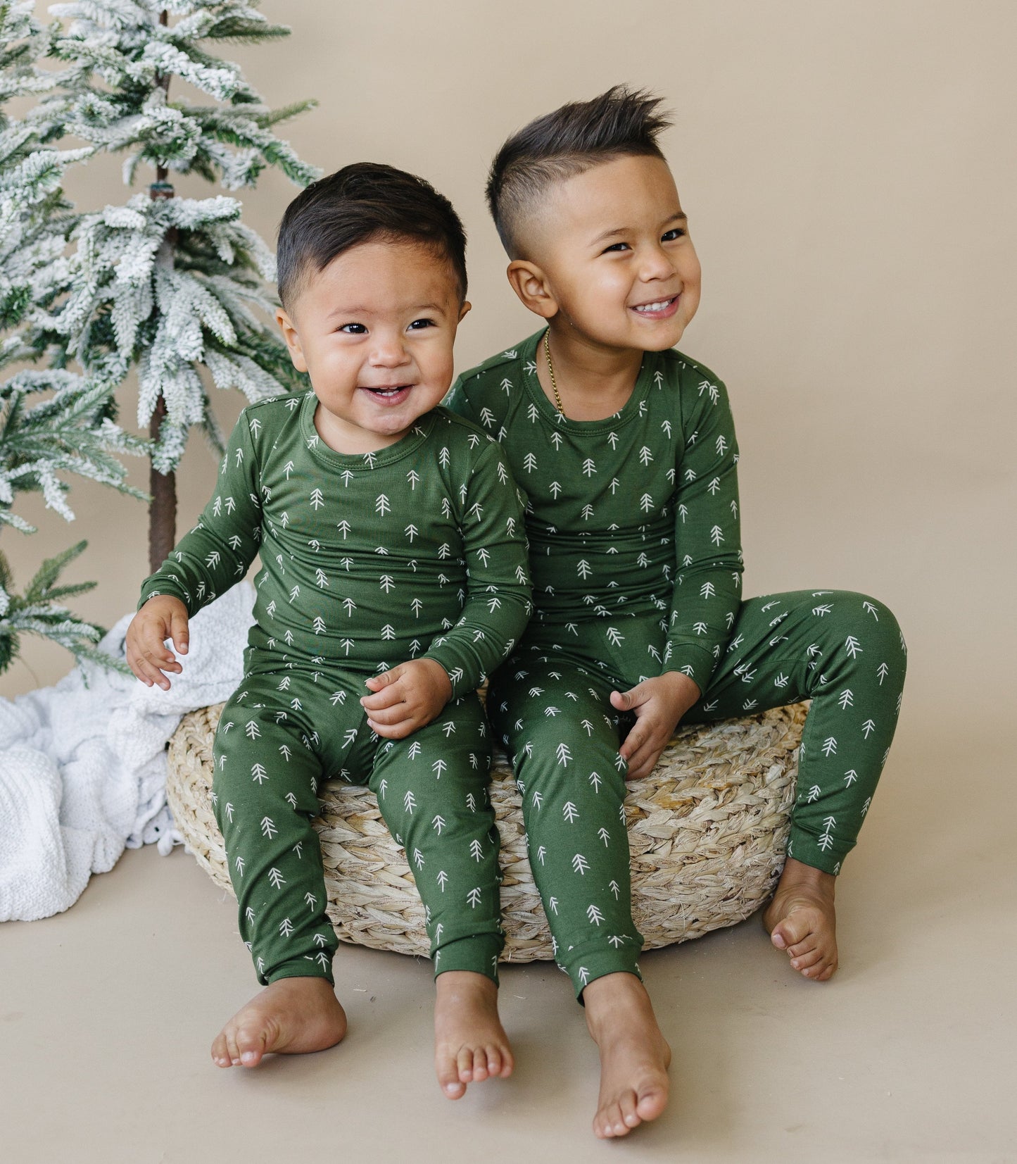 Christmas Tree Bamboo Pajamas - 2pc Set by Little Joy Co., product view 3
