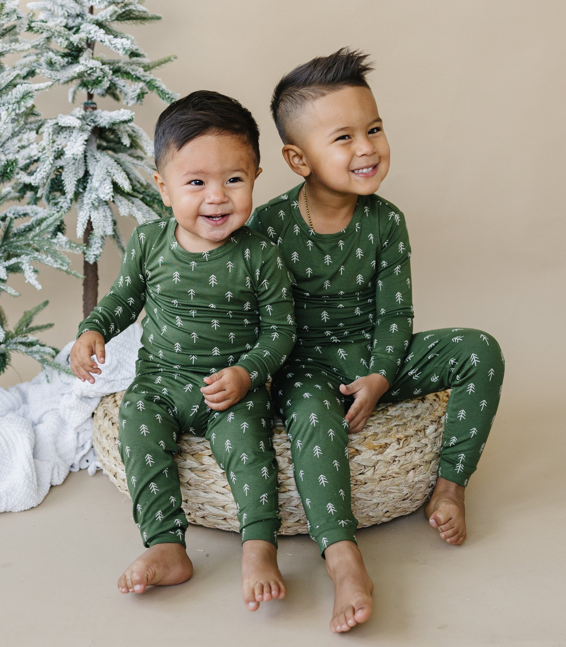 Christmas Tree Bamboo Pajamas - 2pc Set by Little Joy Co., product view 3